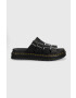 Dr. Martens șlapi de piele barbati culoarea negru DM27398001.Tate-Black.Bran - Pled.ro