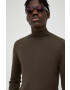 Drykorn pulover de lana barbati culoarea maro light cu turtleneck - Pled.ro