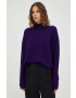 Drykorn pulover de lana femei culoarea violet light cu turtleneck - Pled.ro