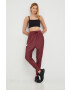 Eivy pantaloni de trening femei culoarea bordo cu imprimeu - Pled.ro