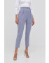 Elisabetta Franchi pantaloni femei culoarea violet drept high waist - Pled.ro