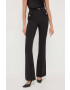 Elisabetta Franchi pantaloni femei culoarea negru drept high waist - Pled.ro