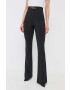 Elisabetta Franchi pantaloni femei culoarea negru evazati high waist - Pled.ro