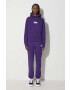 Ellesse bluză femei culoarea violet cu glugă cu imprimeu SGP15922-LBlue - Pled.ro