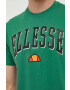 Ellesse tricou din bumbac culoarea verde cu imprimeu - Pled.ro