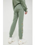 Femi Stories pantaloni de trening culoarea verde neted - Pled.ro