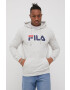 Fila bluza culoarea galben cu glugă cu imprimeu - Pled.ro