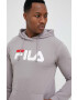 Fila bluza culoarea gri cu glugă cu imprimeu - Pled.ro