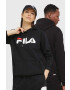 Fila bluza culoarea negru cu glugă cu imprimeu - Pled.ro