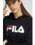 Fila bluza culoarea negru cu glugă cu imprimeu - Pled.ro