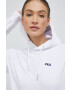 Fila bluza femei culoarea alb cu glugă neted - Pled.ro