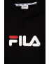 Fila bluza copii culoarea negru cu glugă cu imprimeu - Pled.ro