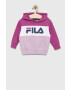 Fila bluza copii culoarea violet cu glugă cu imprimeu - Pled.ro