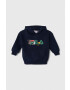 Fila bluza copii TEMNITZQUELL hoody culoarea albastru marin cu glugă cu imprimeu - Pled.ro