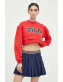 Fila bluza x Hailey Bieber femei culoarea rosu cu imprimeu - Pled.ro