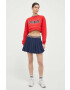 Fila bluza x Hailey Bieber femei culoarea rosu cu imprimeu - Pled.ro