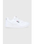 Fila Ghete de piele Arcade Low culoarea alb cu toc plat - Pled.ro