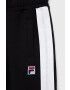 Fila pantaloni culoarea negru cu imprimeu - Pled.ro