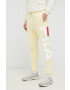 Fila pantaloni de trening culoarea galben modelator - Pled.ro