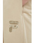 Fila pantaloni de trening din bumbac culoarea bej neted - Pled.ro