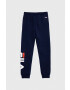 Fila pantaloni de trening pentru copii culoarea albastru marin cu imprimeu - Pled.ro