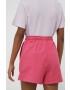 Fila pantaloni scurti femei culoarea roz neted high waist - Pled.ro