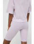 Fila pantaloni scurti femei culoarea violet neted high waist - Pled.ro