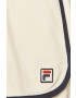 Fila pantaloni scurti femei culoarea bej neted high waist - Pled.ro