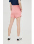 Fila pantaloni scurti femei culoarea roz neted high waist - Pled.ro