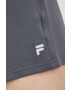 Fila pantaloni scurti femei culoarea gri neted high waist - Pled.ro