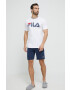 Fila pijamale de bumbac culoarea alb cu imprimeu - Pled.ro