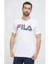 Fila pijamale de bumbac culoarea alb cu imprimeu - Pled.ro