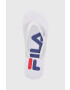 Fila slapi Troy femei culoarea alb cu toc plat - Pled.ro