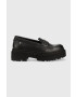 G-Star Raw mocasini de piele Kafey Pfm femei culoarea negru cu toc plat 2311021537.BLK - Pled.ro