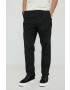 G-Star Raw pantaloni de bumbac barbati culoarea negru drept - Pled.ro