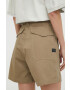 G-Star Raw pantaloni scurti femei culoarea bej neted high waist - Pled.ro