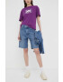 G-Star Raw pantaloni scurti jeans femei neted high waist - Pled.ro