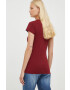 G-Star Raw tricou din bumbac femei culoarea bordo - Pled.ro