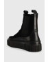 Gant botine din piele intoarsa Snowmont culoarea negru - Pled.ro