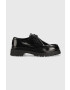 Gant mocasini de piele Aligrey femei culoarea negru cu platforma - Pled.ro