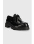 Gant mocasini de piele Aligrey femei culoarea negru cu platforma - Pled.ro