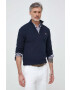 Gant pulover de bumbac culoarea albastru marin light cu turtleneck - Pled.ro