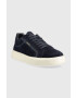 Gant sneakers din piele intoarsă Zonick culoarea albastru marin 26633929.G69 - Pled.ro