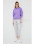 Gap bluza femei culoarea violet cu glugă cu imprimeu - Pled.ro