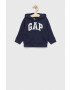 Gap bluza bebe culoarea albastru marin cu glugă cu imprimeu - Pled.ro