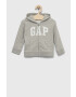 Gap bluza bebe culoarea gri cu glugă cu imprimeu - Pled.ro