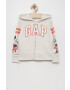 Gap bluza copii culoarea bej cu imprimeu - Pled.ro