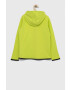 Gap bluza copii culoarea verde cu glugă neted - Pled.ro