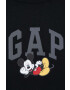 Gap bluza x Disney femei culoarea negru cu imprimeu - Pled.ro