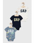 Gap body din bumbac pentru bebelusi 3-pack - Pled.ro